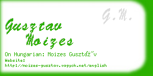 gusztav moizes business card